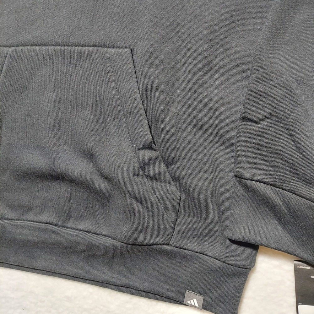 Adidas Hoodie Kids XL (18/20) Black New Soccer Back GRX Fleece Pullover AA11040 - Picture 7 of 11